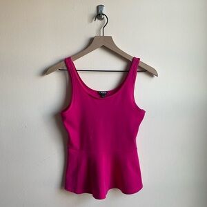 Express Pink Peplum Tank Top